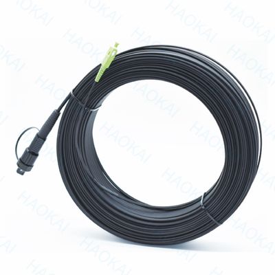 SC APC FTTA Fiber Optic Cable 5.0mm G657A2 LSZH 5M Black Patch Cord