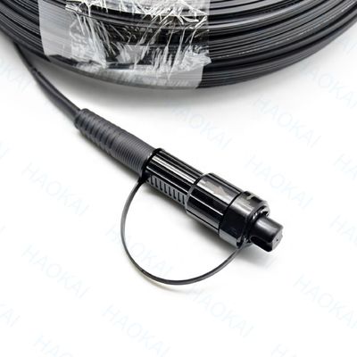 SC APC FTTA Fiber Optic Cable 5.0mm G657A2 LSZH 5M Black Patch Cord