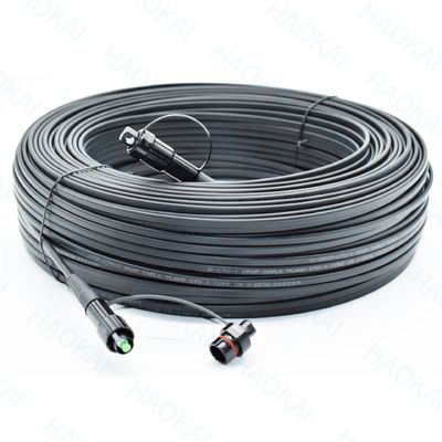 SC APC FTTA Fiber Optic Cable 5.0mm G657A2 LSZH 5M Black Patch Cord