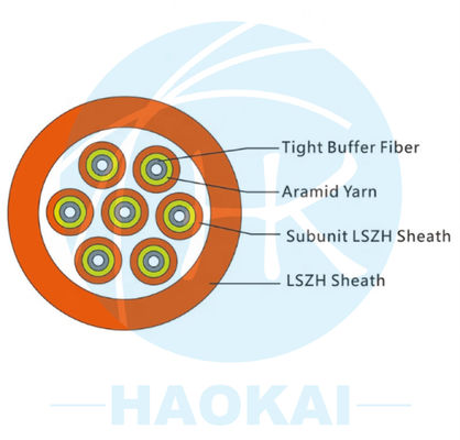 GJPFJV G657A2 Indoor Optical Cable 48 Core Single Mode Fiber Optic Cable