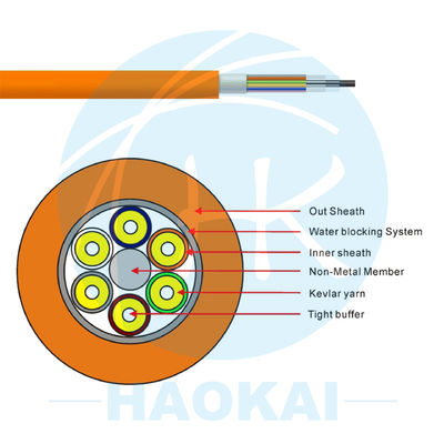 GJPFJV G657A2 Indoor Optical Cable 48 Core Single Mode Fiber Optic Cable
