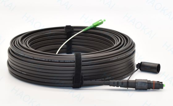 IP67 IP68 Waterproof Patch Cord Drop Fiber Optical Cable With SC / APC Connector
