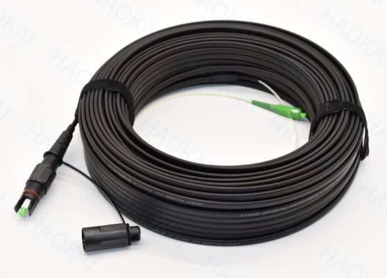 IP67 IP68 Waterproof Patch Cord Drop Fiber Optical Cable With SC / APC Connector