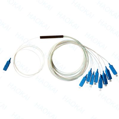 1X2 Mini Fiber PLC Splitter PBT Coupler With SC / APC Connector