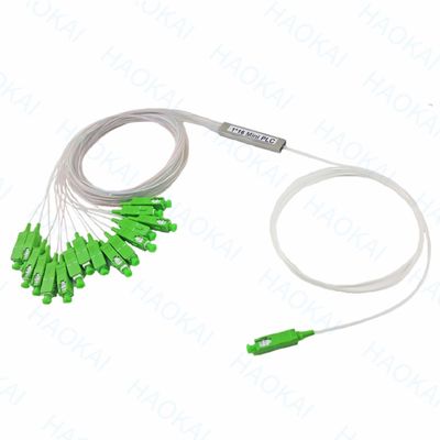 1X2 Mini Fiber PLC Splitter PBT Coupler With SC / APC Connector
