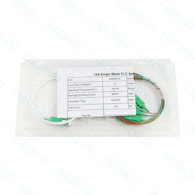 FTTH Mini Steel Tube Fiber Optic Splitter 1x16 PLC Splitter With SC UPC Connector