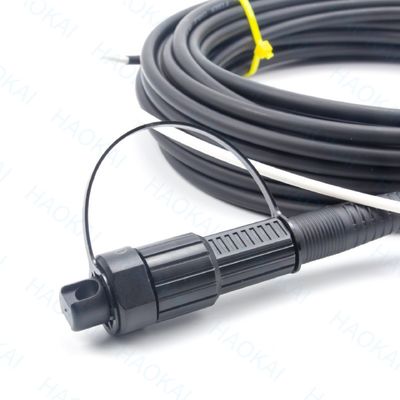 Pre Connector FTTX Solution SC APC FTTA Fiber Optic Cable 5.0mm G657A2 LSZH 5M Black