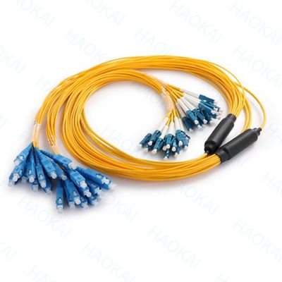Single Mode Breakout Sc Fiber Optic Patch Cord 12 Cores Duplex OS2