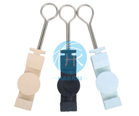 Plastic Drop Wire Clamp Overhead Flat FTTH J S Hook Fitting Tension Clamp
