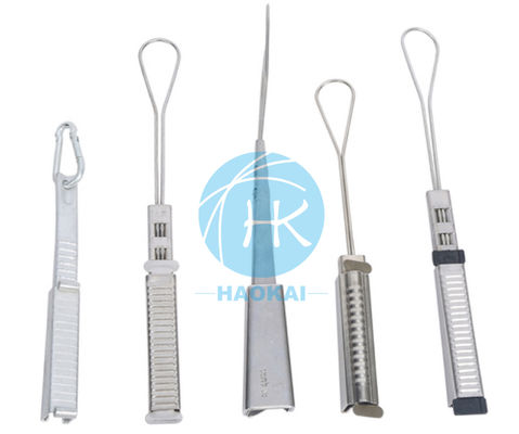 Silver Stainless Steel Drop Wire Clamp Ftth Fiber Cable Clamp