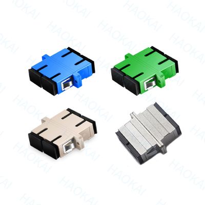 PVC Duplex SC APC UPC Adapter 1260nm - 1650nm Wavelength For Telecommunication