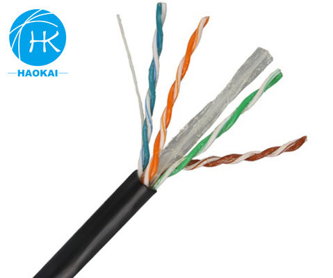Solid Bare Copper Indoor LAN Cable UTP CAT6 Customized 4pair 23awg 0.57mm 250MHz