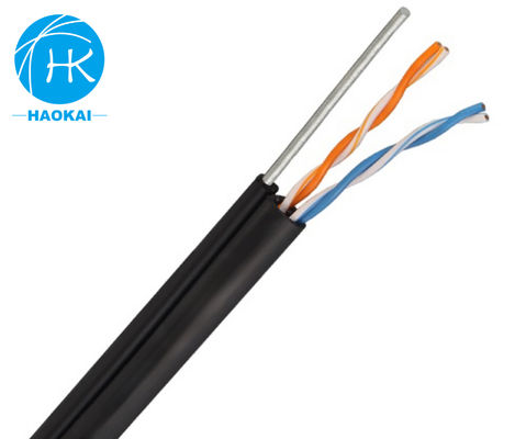 Outdoor 2 Pair Lan Cable UTP CAT5E With Messenger 4pr 24awg