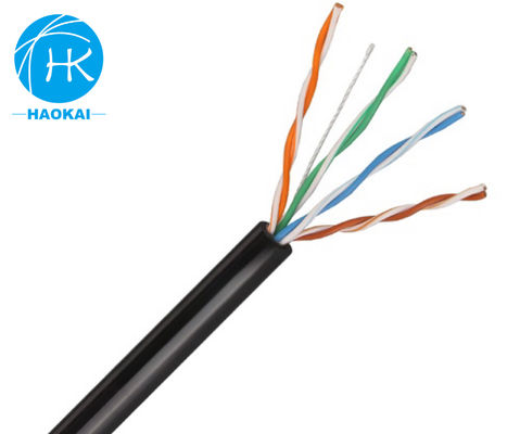Outdoor 2 Pair Lan Cable UTP CAT5E With Messenger 4pr 24awg