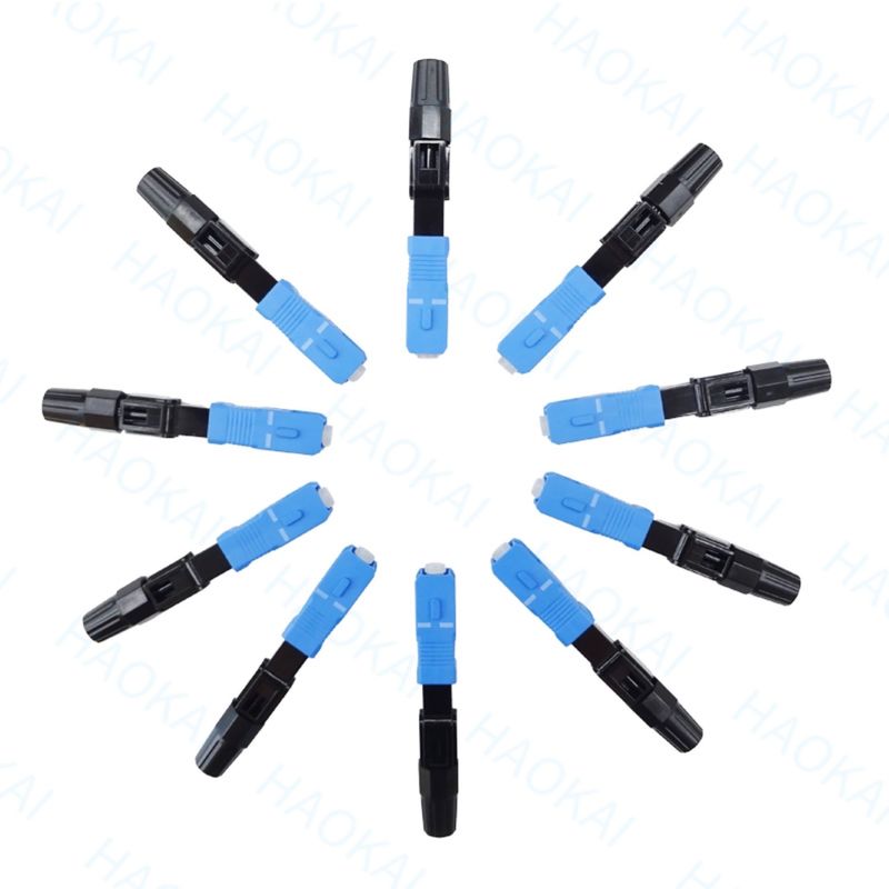 SC UPC SM Optical Fiber Fast Connector Low Insertion Loss FTTH Fast Connector