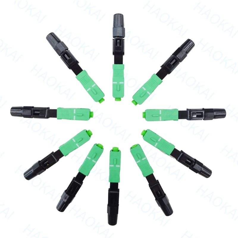 Fiber Optic Drop Cable Fast Connector Single Mode FTTH SC UPC Quick Connector
